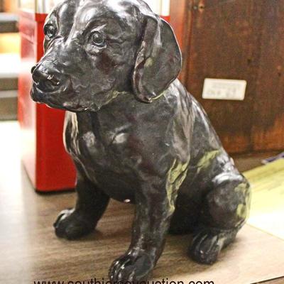  Composition Dog Statue

Auction Estimate $10-$50 â€“ Located Glassware 