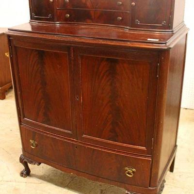  Mahogany Ball and Claw High Chest with Fitted Interior

Auction Estimate $100-$300 â€“ Located Inside 