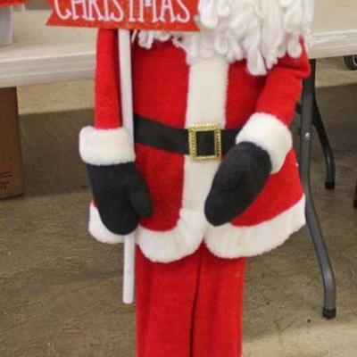  Super Clean and Nice !!

Holiday Santa Claus Holding Merry Christmas Sign

(Approximately 4 Foot Tall)

Auction Estimate $30-$80 â€“...
