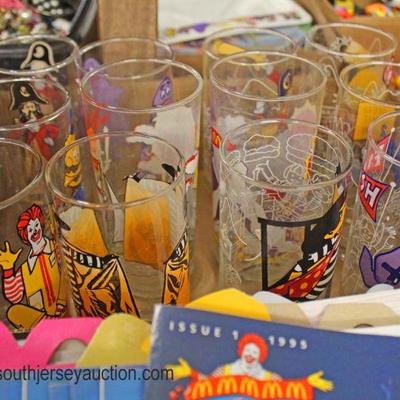  Large Collection of VINTAGE McDonaldâ€™s Toys, Plates, Glasses, Dolls and much much more

Auction Estimate $50-$200 â€“ Located Glassware 