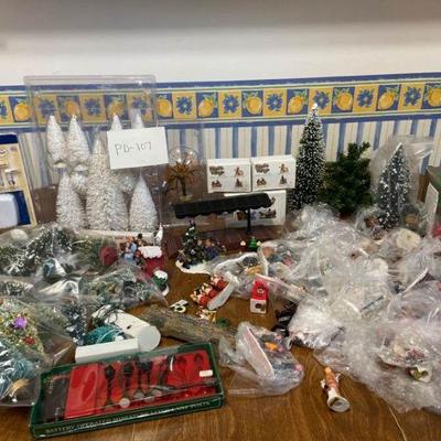 Large Lot of Christmas Village Accessories