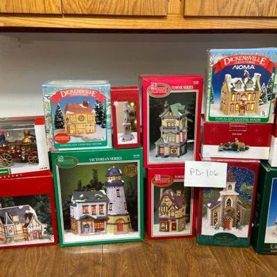 Lot of Christmas Village Collectibles