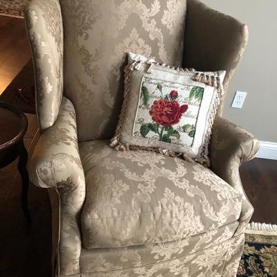 Coordinating chair taupe pattern