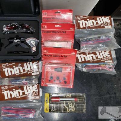 4205: Drive align laser, finger wrenches, Thin Lite Ballast kit, circuit tester
Thin-lite models 115, 153, 7 pc wrench sets