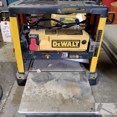 5218: DeWalt 12 1/2" Thickness Planar
Model no. DW733. 120v. Easy carry handles and fold out guide table