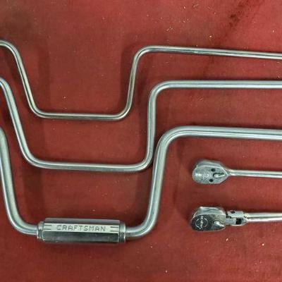 4323: Snap On Speed Ratchets and 2 1/4 inch Snap On Ratchets
2 1/4 Snap-On Ratchet wrenches and Speed wrench, 2 Craftsman Speed wrenches....