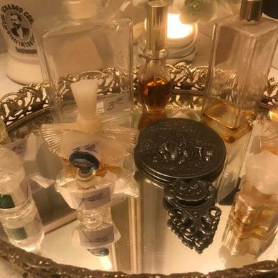 Vanity Tray, Perfume Bottles 