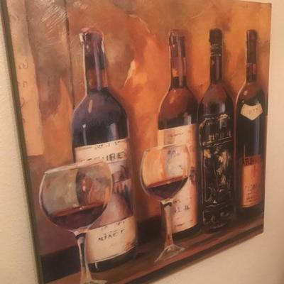 Oil Painting, Wine Bottles 