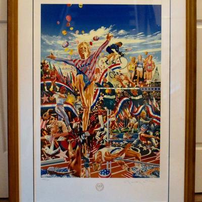 1988 Summer Olympic Games limited edition signed serigraph by Hiro Yamagata