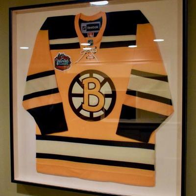 Framed Bruins jersey