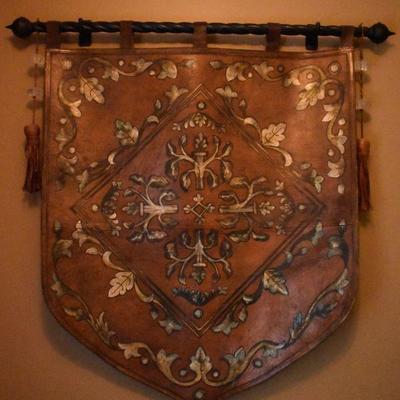 Leather wall hanging