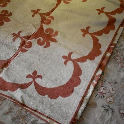 Cotton needlepoint rug