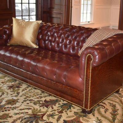 Hancock & Moore leather Chesterfield sofa