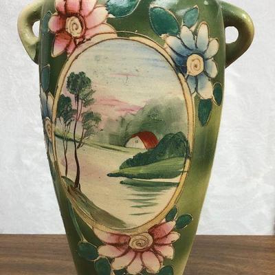LAN700: Hand Painted Japanize Pottery Vase  https://www.ebay.com/itm/123960408641