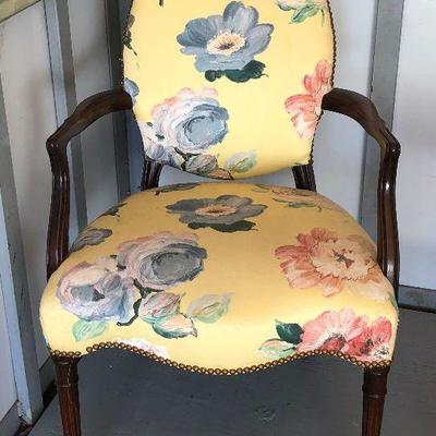 SL3019: Duncan Phyfe Clothe and Wood Yellow and Floral Upholstery Local Pickup  https://www.ebay.com/itm/123963532999