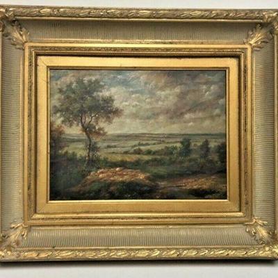 SM016: M. GESTER PAINTING OIL ON BOARD HAND PAINTED FRAMED LANDSCAPE 25.5 X 21.5  https://www.ebay.com/itm/123960404412