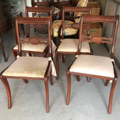 SL3009: Regency Style Duncan Phyfe 4 Dinning Chairs Local Pickup  https://www.ebay.com/itm/123960487198