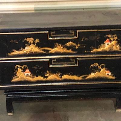 SL3022: Oriental Black Inlaid 2 Drawer Chest Local Pickup  https://www.ebay.com/itm/123963544325