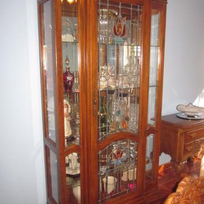 Stunning Stained Leaded Class Display Lighted Cabinet

 