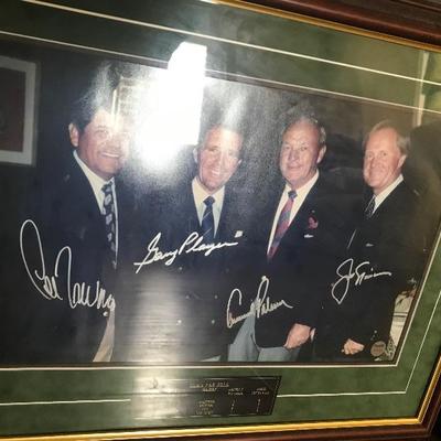 Arnold Palmer, Lee Trevino, Jack Nicklaus, Gary Player. With COA
