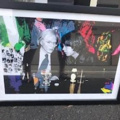 Andy Warhol and Mick Jagger photo