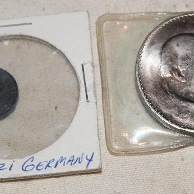 German Penny from 1943, Churchill coin