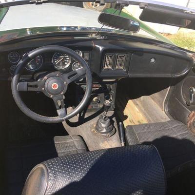 1979 MGB convertible  has several boxes of new parts and interior with it 