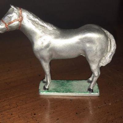 mini pewter horse
