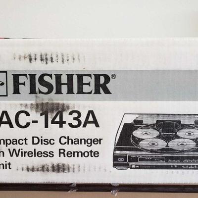 NIB Fisher DAC-143A 5 CD Changer with Remote
NIB Fisher DAC-143A 5 CD Changer with Remote