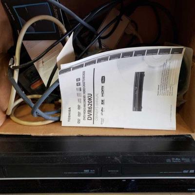 Toshiba DVD Recorder/VCR with Misc Power Strips and More
Toshiba DVD Recorder/VCR with Misc Power Strips and More