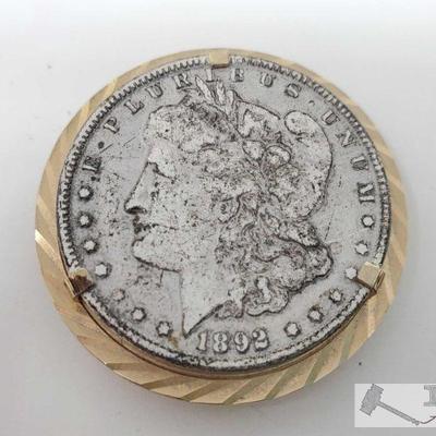 403: 1892-O Morgan Silver Dollar Money Clip
New Orleans Mint 
J46 #1 5 of 11