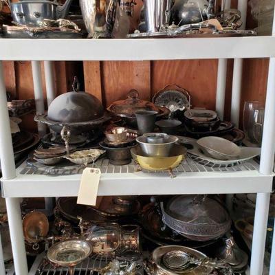 1025: Miscellaneous Silver Plated Kitchenware and More
This Collection includes Cups, Tea pots, Platters,and much more.

