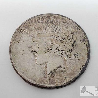 404: 1923-S Silver Peace Dollar
San Francisco Mint 
J2