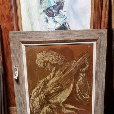 2 Framed Paintings
Measures approximately 39