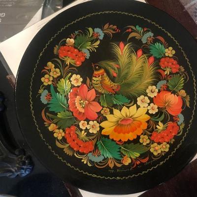 Vintage Hand Painted Polish Platter 