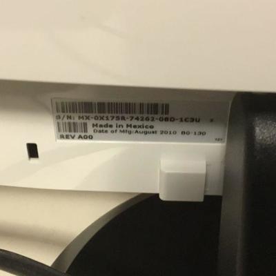 Label on backside of Dell Monitor