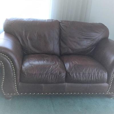 Leather Love Seat