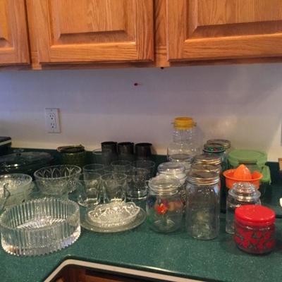 Mason Jars, Serving Dishes, Glassware