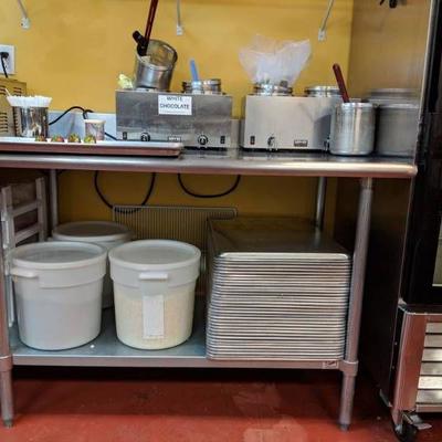 Stainless Steel Prep Table With Risers