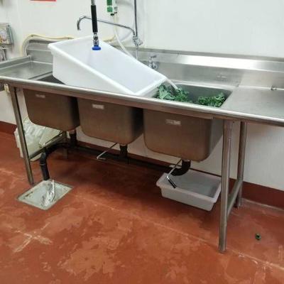 Advance Tabco 3 Bay Stainless Sink