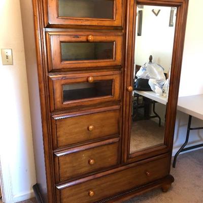Modern all wood dovetailed chifforobe
$220