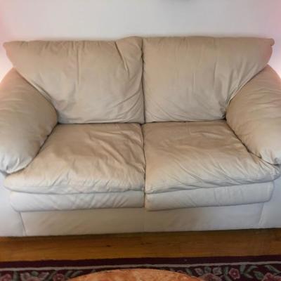 White leather loveseat
$160
