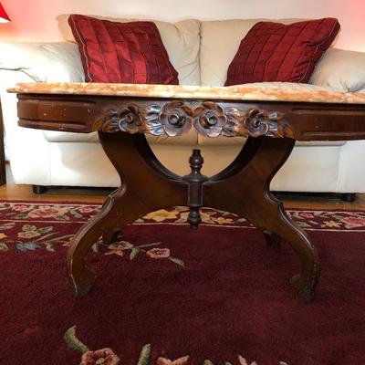 Victorian Mahogany marbletop coffee table
$70