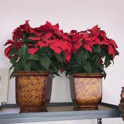 Silk Pointsettas in planters
$8 each