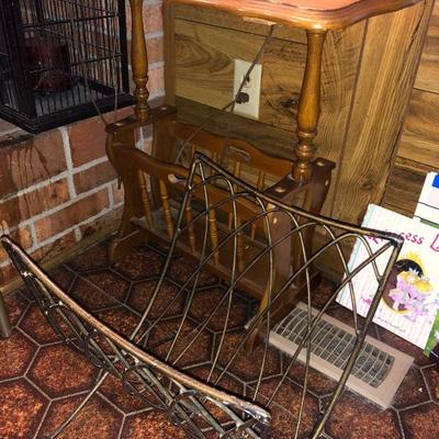 Metal folding magazine rack
$10