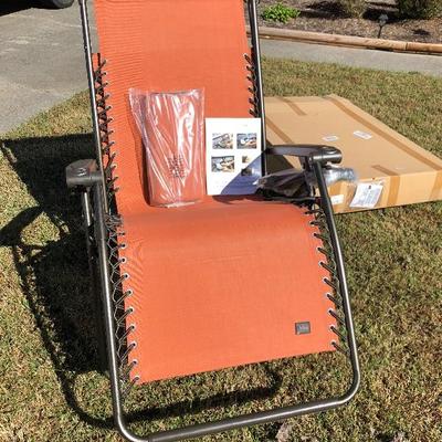NEW Bliss Wide Gravity Free Recliner Chair w/canopy, pillow & cup tray
$80 each (Terra Cotta, Plantinum Gray & Sand)