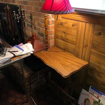 Lamp table w/magazine rack
$20
