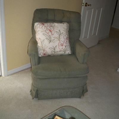 Sage Green Swivel Chair.