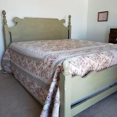 Beautiful Country French Sage Green Bed Frame (Rustic style) 
