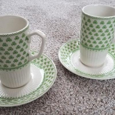Spode Shamrock tea/coffee cups and saucers set 